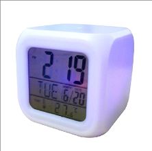 Color change digital alarm clock